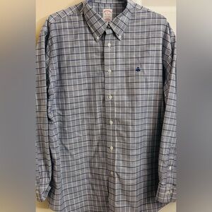 Brooks Brothers Madison Blue & White Men’s XL Long Sleeve Button Down Shirt